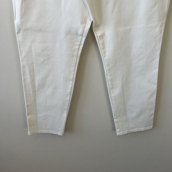 Lauren Ralph Lauren Women’s White Chino Pants Cotton Blend Tapered Leg Size 16 - Picture 8 of 10